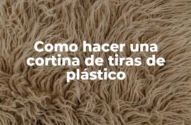 Como Hacer una Cortina de Tiras de Plástico