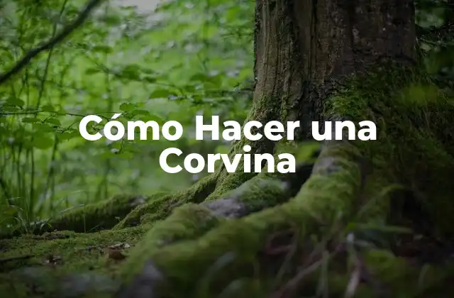 Cómo Hacer una Corvina