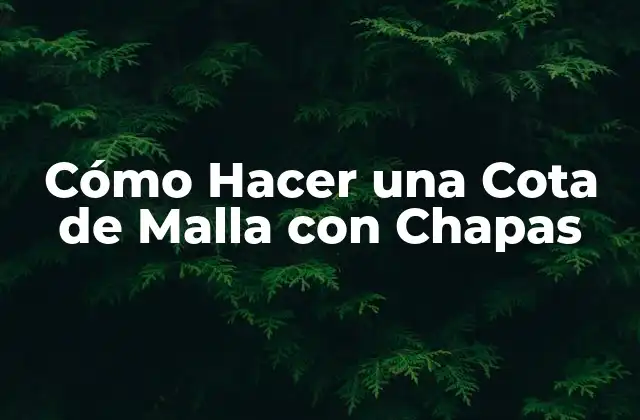 Cómo Hacer una Cota de Malla con Chapas