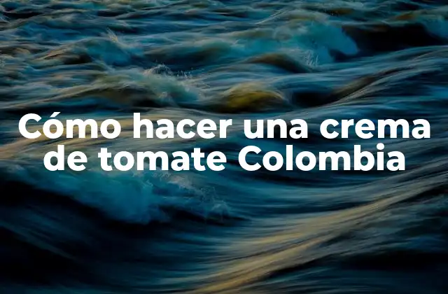 Cómo Hacer una Crema de Tomate Colombia 2 Cómo hacer una crema de tomate Colombia