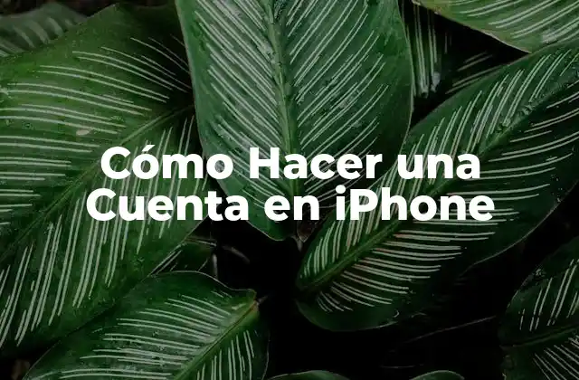 Cómo Hacer una Cuenta en Iphone
