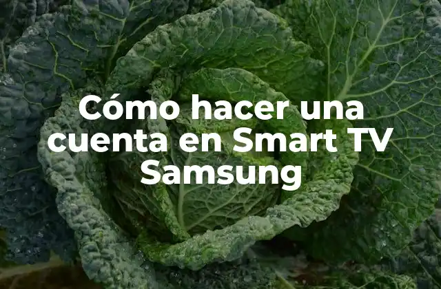 Cómo Hacer una Cuenta en Smart Tv Samsung