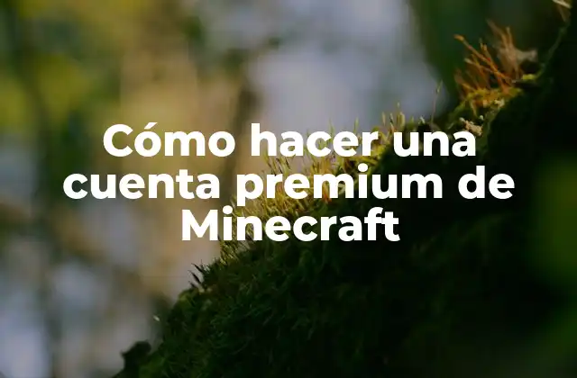 Cómo Hacer una Cuenta Premium de Minecraft