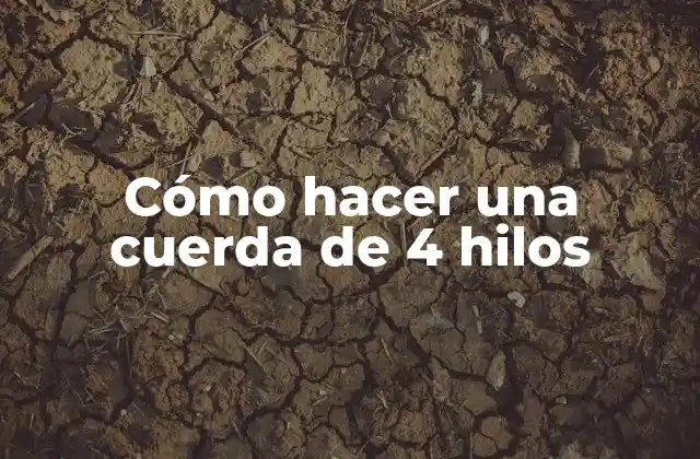 Cómo Hacer una Cuerda de 4 Hilos
