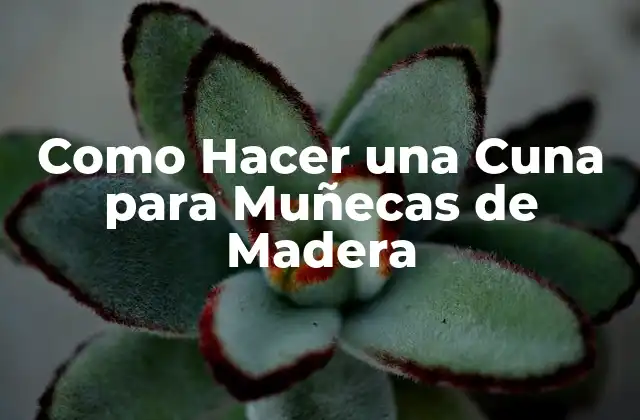 Como Hacer una Cuna para Muñecas de Madera