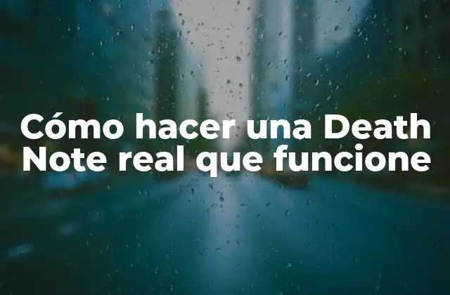 Cómo Hacer una Death Note Real que Funcione 2 Cómo hacer una Death Note real que funcione