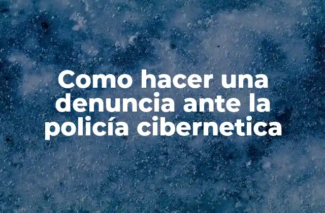 Como Hacer una Denuncia ante la Policía Cibernetica