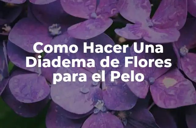 Como Hacer una Diadema de Flores para el Pelo