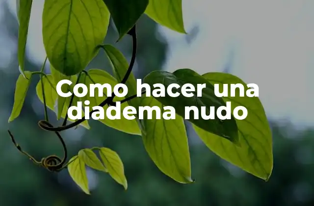 Como Hacer una Diadema Nudo