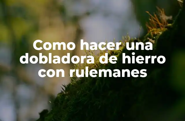 Como Hacer una Dobladora de Hierro con Rulemanes 2 Como hacer una dobladora de hierro con rulemanes