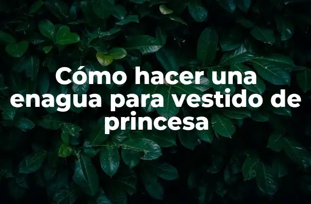 Cómo Hacer una Enagua para Vestido de Princesa 2 ¿Qué es una enagua y para qué sirve en un vestido de princesa?