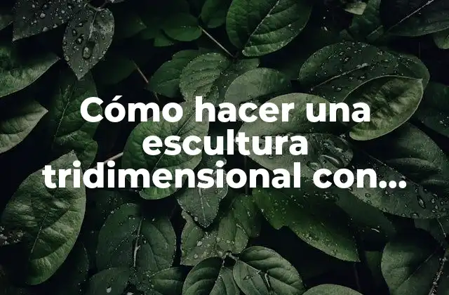 Cómo Hacer una Escultura Tridimensional con Material Reciclable