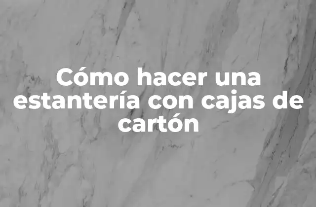 Cómo Hacer una Estantería con Cajas de Cartón