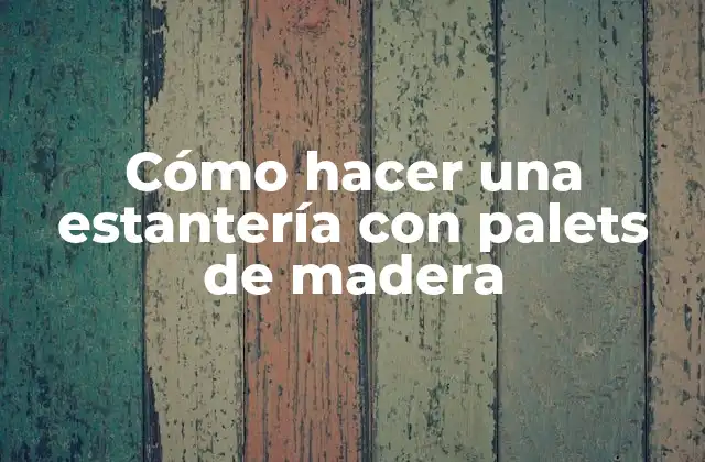 Cómo Hacer una Estantería con Palets de Madera