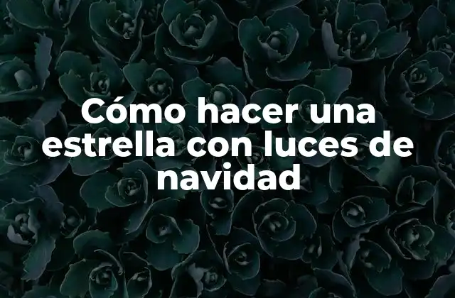 Cómo Hacer una Estrella con Luces de Navidad