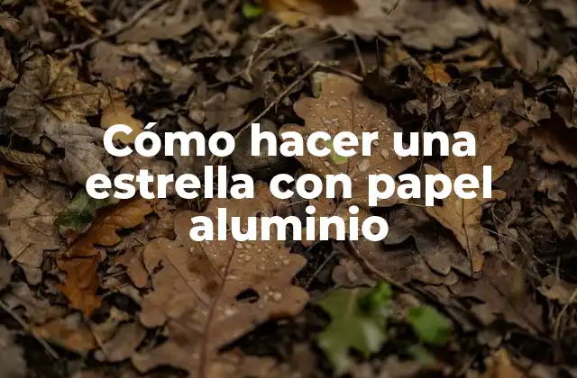 Cómo Hacer una Estrella con Papel Aluminio