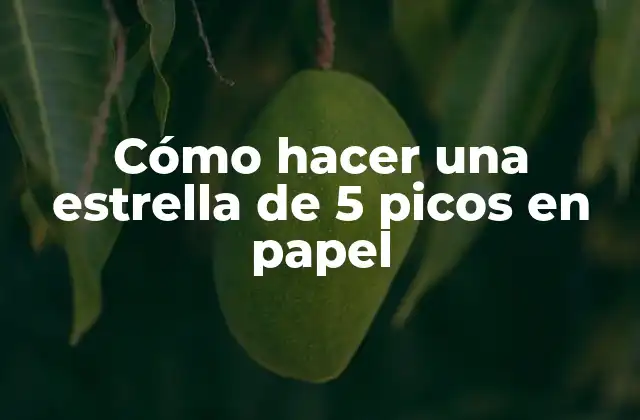 Cómo Hacer una Estrella de 5 Picos en Papel