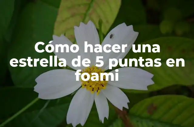 Cómo Hacer una Estrella de 5 Puntas en Foami