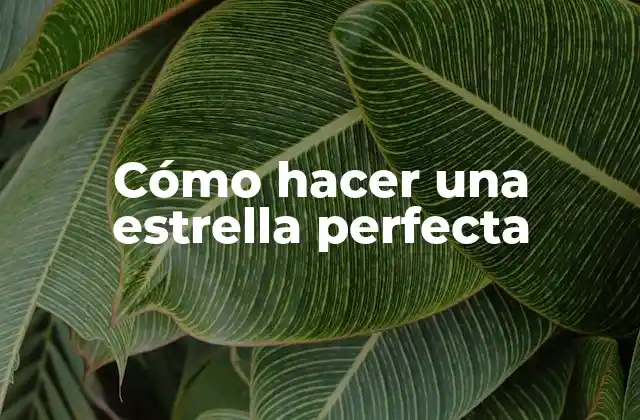 Cómo Hacer una Estrella Perfecta 2 Cómo hacer una estrella perfecta