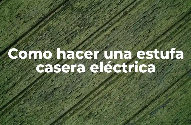 Como Hacer una Estufa Casera Eléctrica