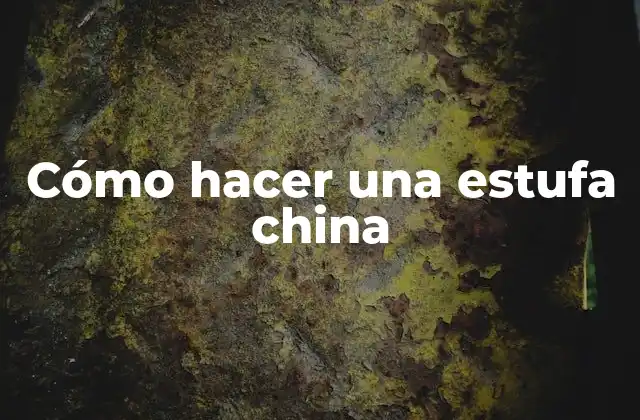 ¿Qué es una estufa china y para qué sirve?
