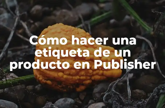 Cómo Hacer una Etiqueta de un Producto en Publisher