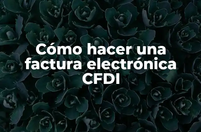 Cómo Hacer una Factura Electrónica Cfdi