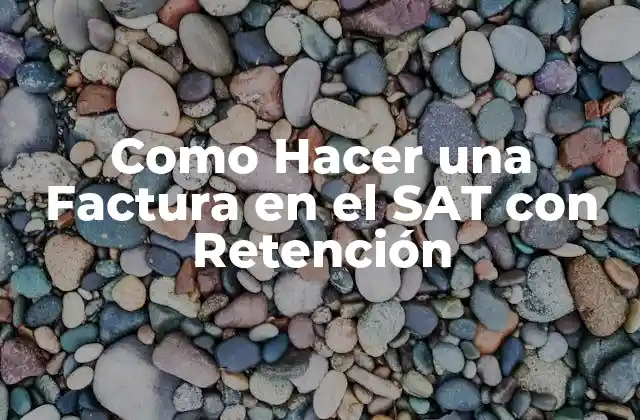 Como Hacer una Factura en el Sat con Retención