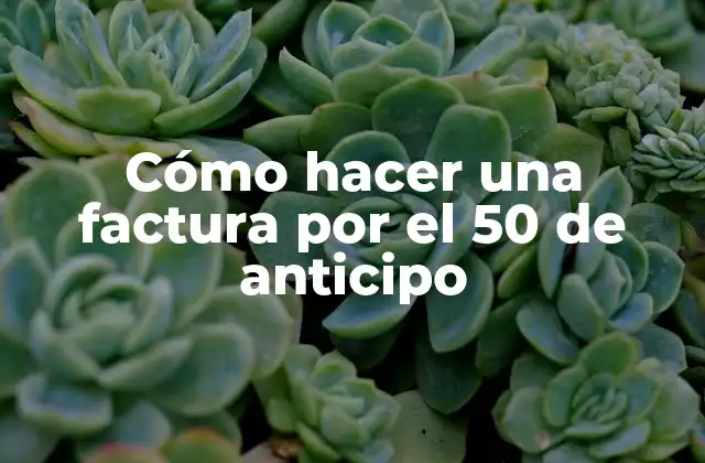 Cómo Hacer una Factura por el 50 de Anticipo