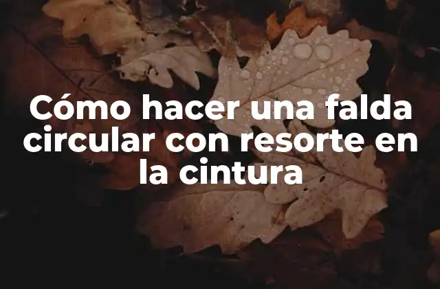 Cómo Hacer una Falda Circular con Resorte en la Cintura