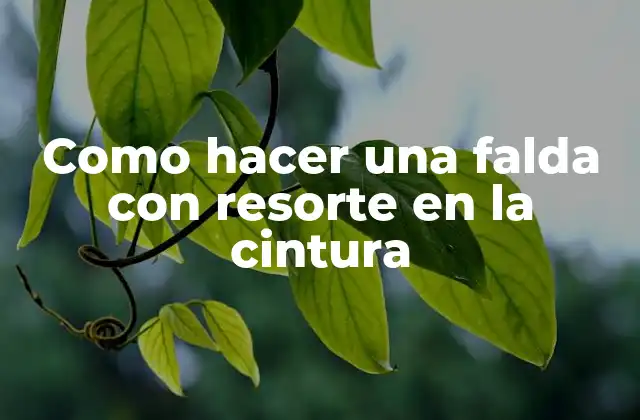 Como Hacer una Falda con Resorte en la Cintura