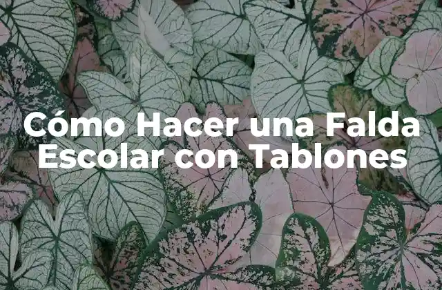 Cómo Hacer una Falda Escolar con Tablones