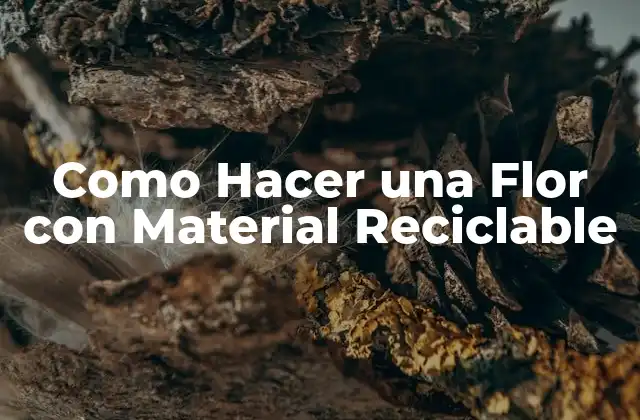 Como Hacer una Flor con Material Reciclable