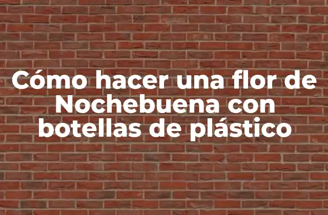 Cómo Hacer una Flor de Nochebuena con Botellas de Plástico