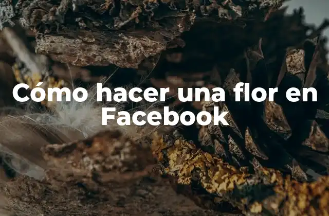Cómo Hacer una Flor en Facebook