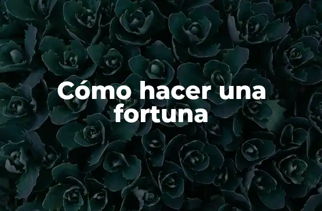 Cómo Hacer una Fortuna