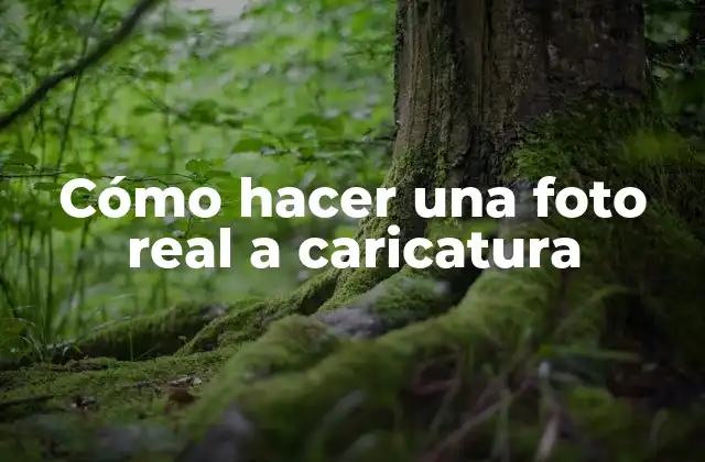 Cómo Hacer una Foto Real a Caricatura