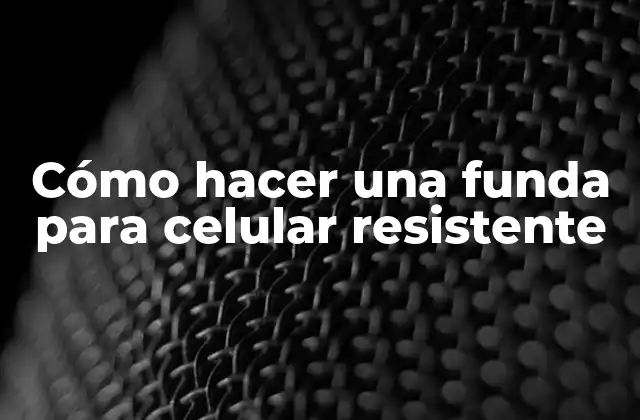 Cómo Hacer una Funda para Celular Resistente