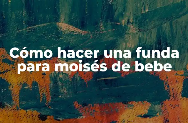 Cómo Hacer una Funda para Moisés de Bebe