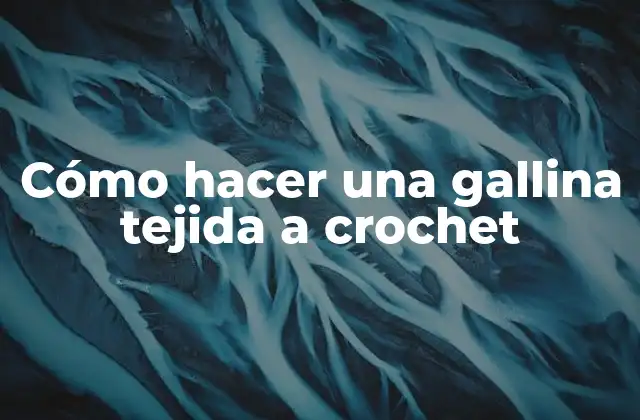 Cómo Hacer una Gallina Tejida a Crochet