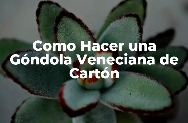 Como Hacer una Góndola Veneciana de Cartón