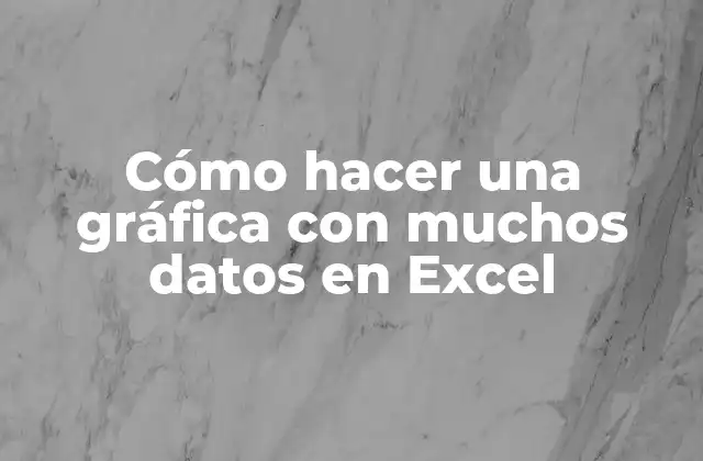 Cómo Hacer una Gráfica con Muchos Datos en Excel