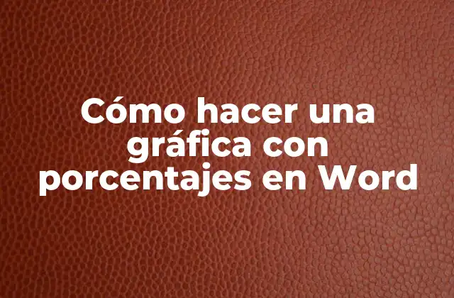 Cómo Hacer una Gráfica con Porcentajes en Word