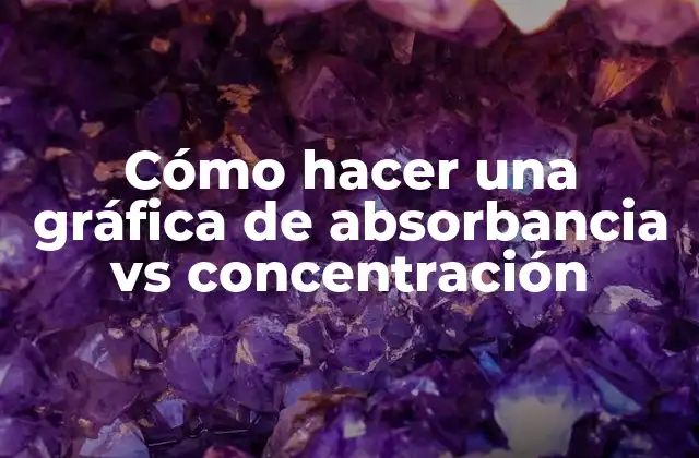 Cómo hacer una gráfica de absorbancia vs concentración