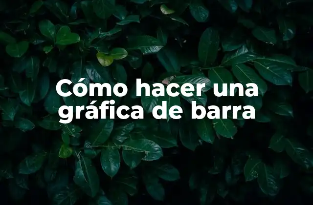 Cómo Hacer una Gráfica de Barra