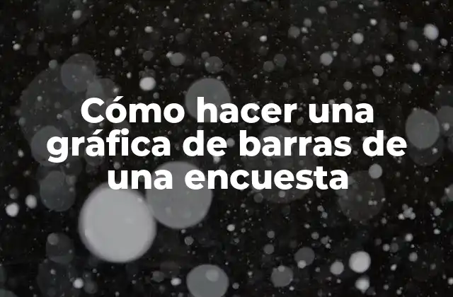 Cómo Hacer una Gráfica de Barras de una Encuesta