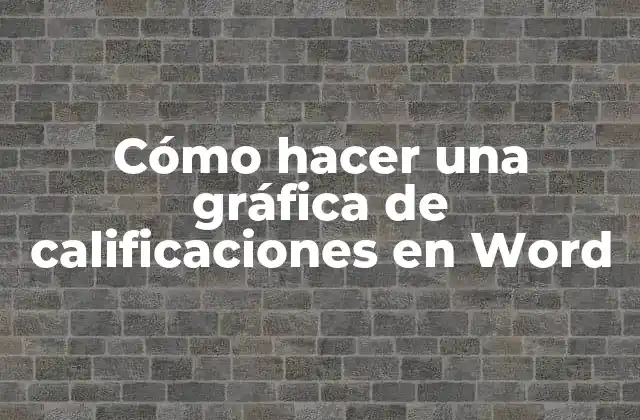 Cómo Hacer una Gráfica de Calificaciones en Word