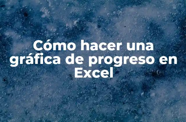 Cómo Hacer una Gráfica de Progreso en Excel