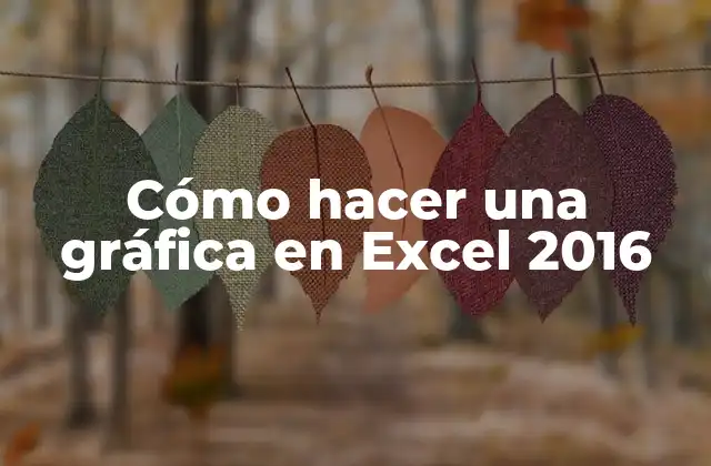 Cómo Hacer una Gráfica en Excel 2016