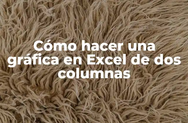Cómo Hacer una Gráfica en Excel de Dos Columnas